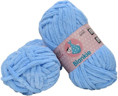 Simi Enterprise Knitting Yarn Thick Chunky Wool, Blankie Sky Blue 200 gm ART- AAEB
