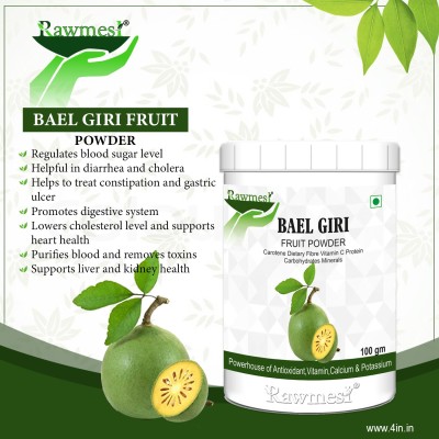 Rawmest Pure Organic Bael Powder (Baelgiri/Wood Apple/Belgiri/Aegle Marmelos/Bael Phal)