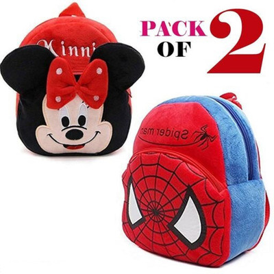INDIGNITE RED MINNIE WITH RED SPIDERMAN PRINTED BAG 12 L Backpack(Red)