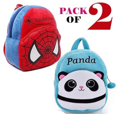 INDIGNITE RED SPIDERMAN WITH SKY BLUE PANDA PRINTED BAG 12 L Backpack(Red)