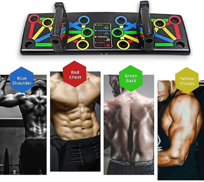 AARONIKA Push Up Board 14 in 1 Board Support Fitness Equipment Home /Gym multi color Push-up Bar(Multicolor)