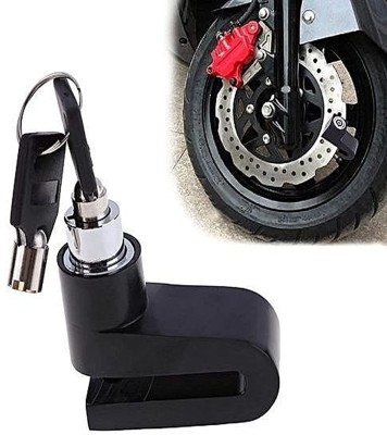 acube mart Anti Theft Alarm Disk Brake Lock Compatible for All Scooty and Motorbikes Anti Theft Disc Brake Key Security Lock for All Bike (black) Disc Lock(Black)