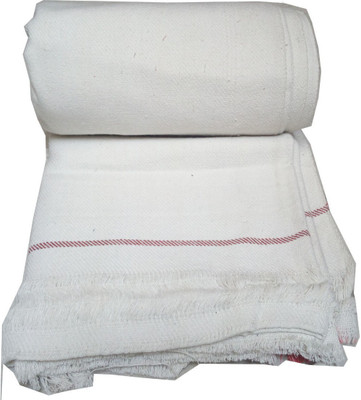 Dehati Homez Solid Single Throw for  AC Room(Poly Cotton, White Plain)