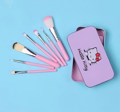CIELOS Friendly Hello Kitty affordable 7pcs Pink brush set (Pack of 7)(Pack of 7)