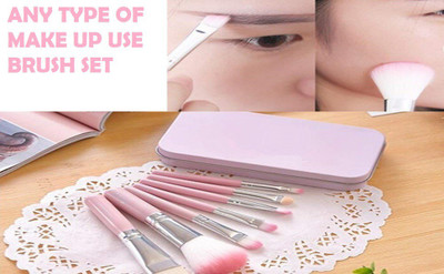 YAWI Lip , Face, Eye Shadow Multi purpose use Brush Set(Pack of 7)