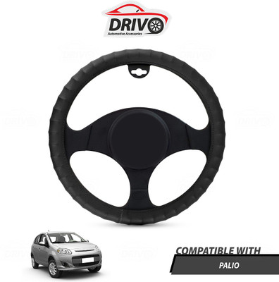 Drivo Steering Cover For Fiat Palio(Black, Leatherite)