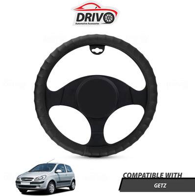 Drivo Steering Cover For Hyundai Getz(Black, Leatherite)