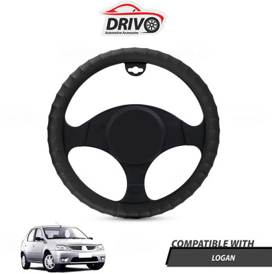 Drivo Steering Cover For Mahindra Logan(Black, Leatherite)
