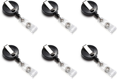 R K SALES 6 Card Holder(Set of 6, Black)
