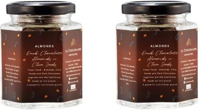 la chocoallure Dark Chocolate Almonds n Chia Seeds Fudges(2 x 100 g)