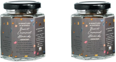 la chocoallure Burnt Caramel Almonds (Cocoa Dust) Fudges (200 g) Fudges(2 x 50 g)