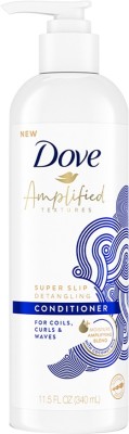 DOVE Amplified Super Slip Detangling Conditioner for frizzy hair,Colour safe  (340 ml)