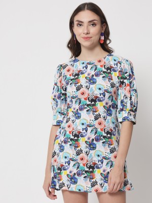 THE DRY STATE Women Fit and Flare Multicolor Dress