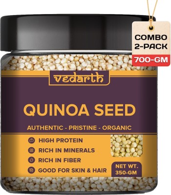 Vedarth Organic Raw White Quinoa Seeds Rich in Iron, fiber and Gluten free Quinoa(0.7 kg, Pack of 2)