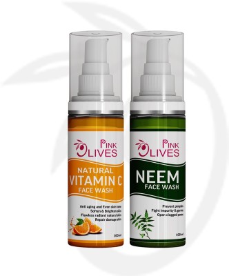 pink olives vitamin c and neem facewash 100ml Face Wash(200 ml)