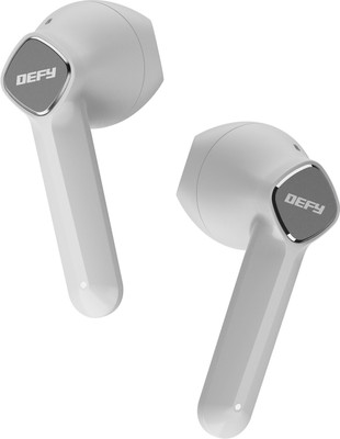 DEFY Gravity Pro With 13mm Drivers, ENC, Upto 25 Hrs Playback & Bluetooth V5.3 Bluetooth Headset (Frost White, In The Ear) For Rs. 599 @ 78 %