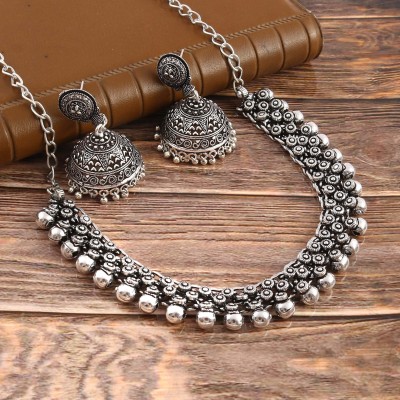 Haniya Oxidised Silver Silver Silver Jewellery Set(Pack of 1)