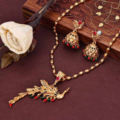 Shostopper by Sukkhi Zinc Gold-plated Gold Jewellery Set(Pack of 1)