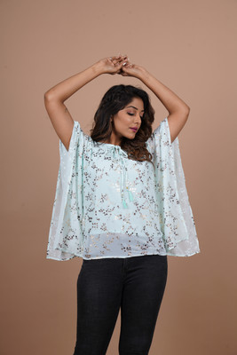 DACHIMA Embellished Poly Georgette Women Kaftan