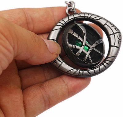 gtrp Rotating Spinner Eye Design with Green Stone Alloy Keychain Key Chain
