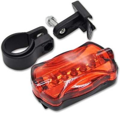 DSTECHBAR Cycle Tail Light 5 LED Flashing Light 6 Modes (Black, Red) LED Rear Break Light(Red)