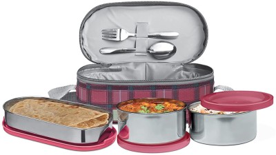 MILTON Corporate Stainless Steel tiffin with Bag 3 Containers Lunch Box(1010 ml, Thermoware)