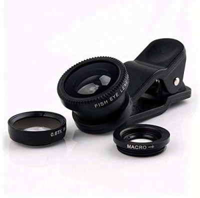 ZEYNEP 3 in 1 Lens Kit Fisheye Lens, Wide Angle, Macro Lens and Universal Clip Mobile Phone Lens