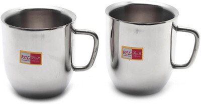 KCL Gama Stainless Steel Double Walled Coffee / Teas - set of 2 - 200ML each Silver Coffee Mug(200 ml, Pack of 2)