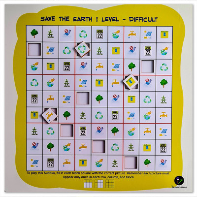ilearnngrow Save the Earth Sudoku Puzzle Combo(4 Pieces)
