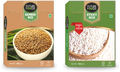 Future Foods Sticky Rice Glutinous Rice & Bamboo rice - 500 gm each Raw Rice (Full Grain, Raw)(1 kg)