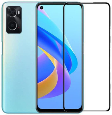 Vesno Edge To Edge Screen Guard for OPPO A76, OPPO A96, With Glossy Finish11D Screen Tempered Glass, With Glossy Finish(Pack of 1)