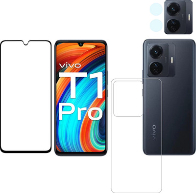 Vatsin Front and Back Tempered Glass for iQOO Z6 Pro(Pack of 3)