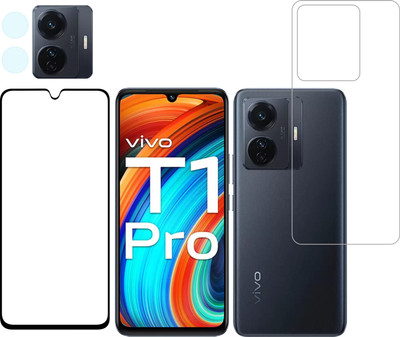Vatsin Front and Back Tempered Glass for ViVO T1 Pro 5G(Pack of 3)