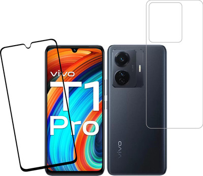 Vatsin Front and Back Tempered Glass for iQOO Z6 Pro(Pack of 2)
