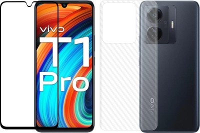 Ten To 11 Front and Back Tempered Glass for ViVO T1 Pro 5G, ViVO T1 Pro 5G (Back Carbon Fiber)(Pack of 2)