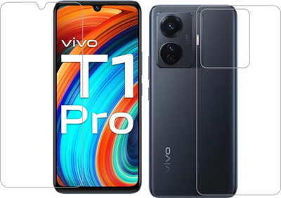 Vatsin Front and Back Tempered Glass for iQOO Z6 Pro(Pack of 2)