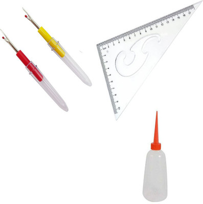 Crafts Haveli 3 Items Combo : 2 Seam Ripper, 1 L Curve & Machine Oil Sewing Kit