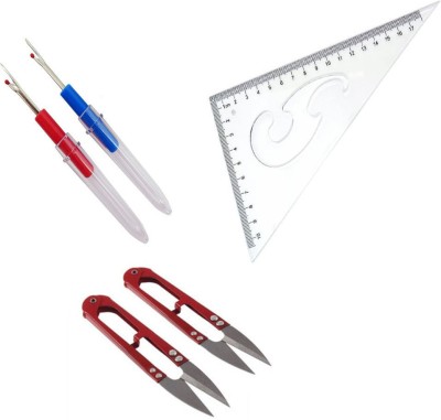 Crafts Haveli 3 Items Combo : 2 Seam Ripper, 1 L Curve & 2 Thread Cutter Sewing Kit