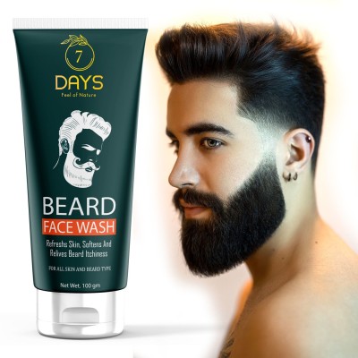 7 Days Men Beard Wash Cleanse & Refresh Relieves Beard Itchiness infused with Olive Oil(100 ml)