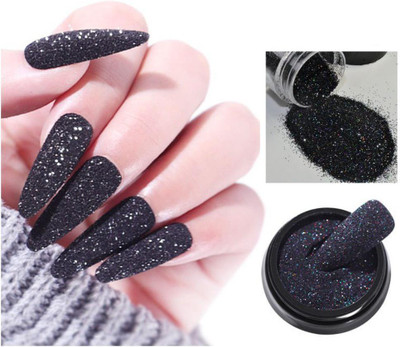 Latixmat Best 3D Finish Multi Purpose Soft Touch Black shimmery glitter(BLACK)
