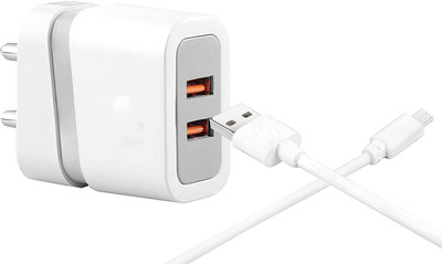 Blueon 3.4 A Wall Charger for Mobile with Detachable Cable(White, Cable Included)