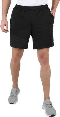Rock.it Self Design Men Black Sports Shorts