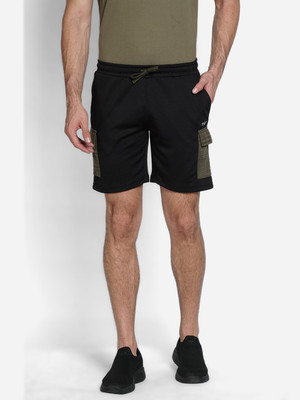 Wildcraft Color Block Men Black Casual Shorts