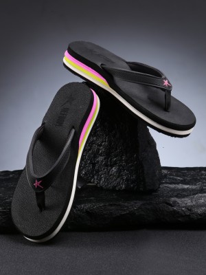 REFOAM Women GN-05(W) |Textile| Slip-On | Solid | Casual | Lightweight | Outdoor Slippers(Black 9)