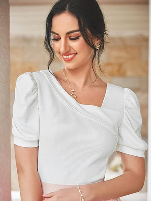 Rajovati Casual Solid Women White Top