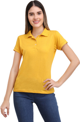 UNFAKENOW Casual Solid Women Yellow Top