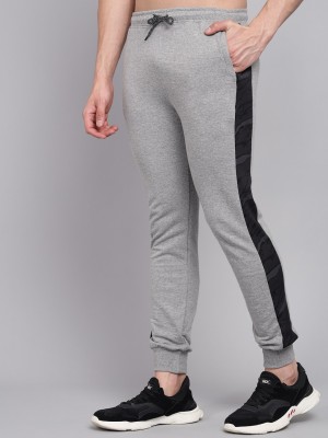 Trillion Solid Men Grey Track Pants