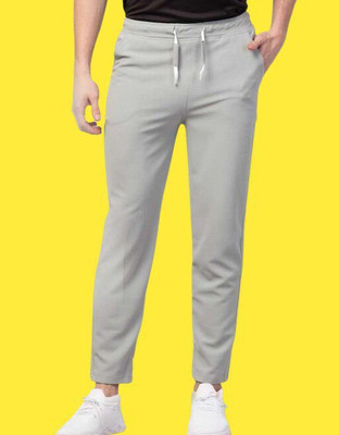 AMFABRICS Solid Men Grey Track Pants