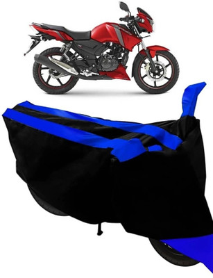 Mdstar Waterproof Two Wheeler Cover for TVS(Apache RTR 160, Black, Blue)