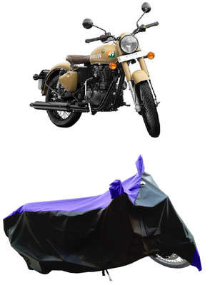 Wegather Two Wheeler Cover for Royal Enfield(Classic 350 Signals, Blue)